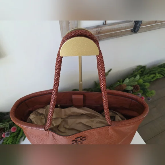 Tory Burch Brown Leather Tote Bag - Picture 5 of 13